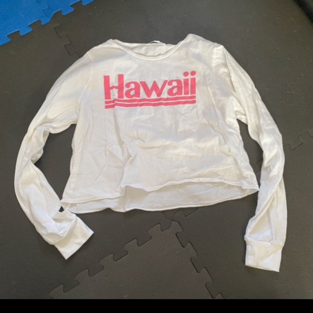 White Fawn Hawaii crop tee, M